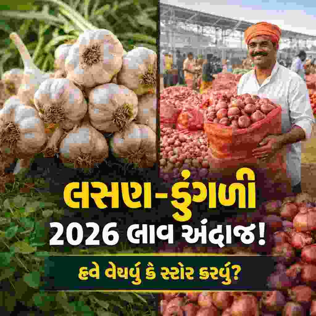 લસણના ભાવ 2026 અને ડુંગળી માર્કેટ ભાવ | ગુજરાત યાર્ડ રિપોર્ટ